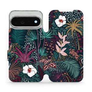 Flip pouzdro na mobil Google Pixel 11 Pro XL - Mobiwear VP13S, temná flóra
