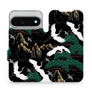 Flip pouzdro na mobil Google Pixel 11 Pro XL - Mobiwear VP16S, jeřábi