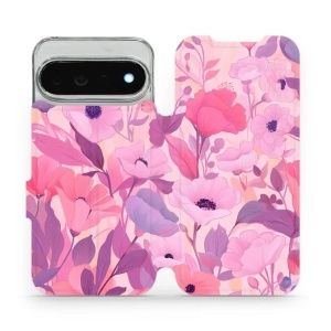 Flip pouzdro na mobil Google Pixel 11 Pro XL - Mobiwear VP74S, růžové květy snů