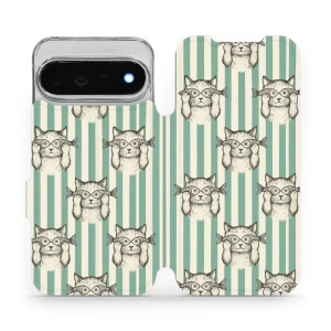 Flip pouzdro na mobil Google Pixel 11 Pro XL - Mobiwear VP90S, číča ryby