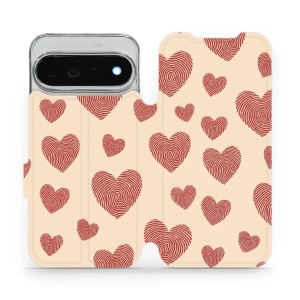 Flip pouzdro na mobil Google Pixel 11 Pro XL - Mobiwear VP93S, otisk srdce