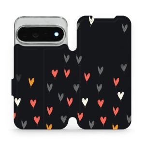 Flip pouzdro na mobil Google Pixel 11 Pro XL - Mobiwear VP79P, srdíčka
