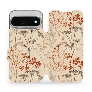 Flip pouzdro na mobil Google Pixel 11 Pro XL - Mobiwear VB10S, trávy a okolíky