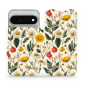 Flip pouzdro na mobil Google Pixel 11 Pro XL - Mobiwear VB14S, heřmánky a pryskyřníky