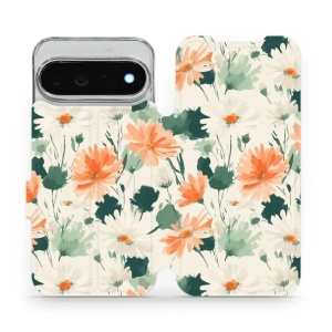 Flip pouzdro na mobil Google Pixel 11 Pro XL - Mobiwear VB22S, akvarelové sedmikrásky