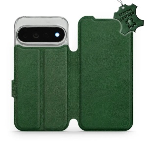 Kožené flip pouzdro na mobil Google Pixel 11 Pro XL - Mobiwear - zelené