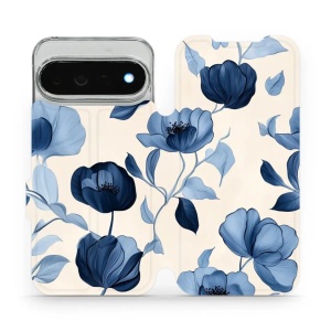 Flip pouzdro na mobil Google Pixel 11 Pro XL - Mobiwear VP73S, modrá krása květů