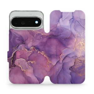 Flip pouzdro na mobil Google Pixel 11 Pro XL - Mobiwear VP20S, fialový mramor