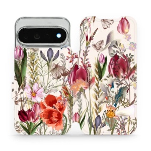 Flip pouzdro na mobil Google Pixel 11 Pro XL - Mobiwear MP01S, rozkvetlá louka