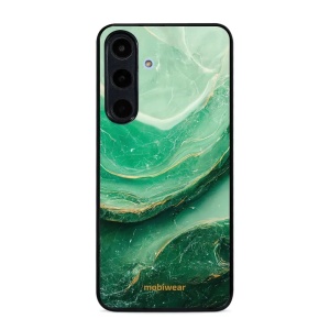 Lesklý kryt na mobil Samsung Galaxy S26 FE - Mobiwear Glossy G023G, zelený mramor