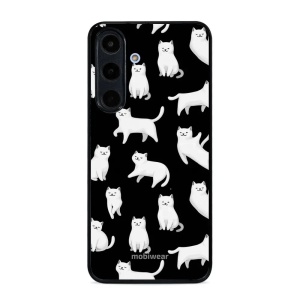 Lesklý kryt na mobil Samsung Galaxy S26 FE - Mobiwear Glossy G163G, bílé kočky