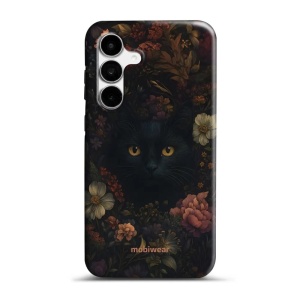 Odolný kryt na mobil Samsung Galaxy S26 FE - Mobiwear Elite Pro E161E, temná kočka