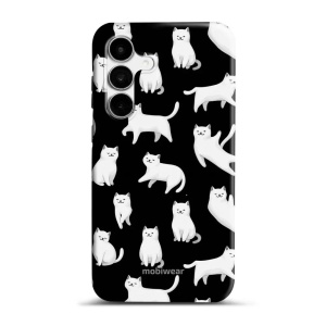 Odolný kryt na mobil Samsung Galaxy S26 FE - Mobiwear Elite Pro E163E, bílé kočičky