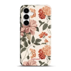 Odolný kryt na mobil Samsung Galaxy S26 FE - Mobiwear Elite Pro EB12E, květiny ve stylu 50. let