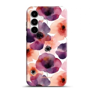 Odolný kryt na mobil Samsung Galaxy S26 FE - Mobiwear Elite Pro EB20E, akvarelové máky