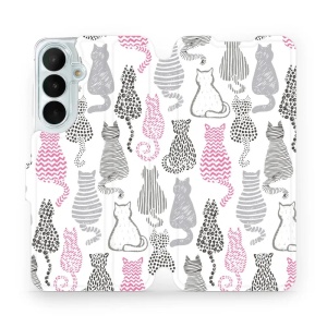 Flip pouzdro na mobil Samsung Galaxy S26 FE - Mobiwear MX01S, kočičí zádíčka
