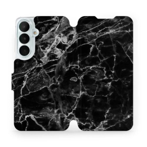 Flip pouzdro na mobil Samsung Galaxy S26 FE - Mobiwear V056P, černý mramor