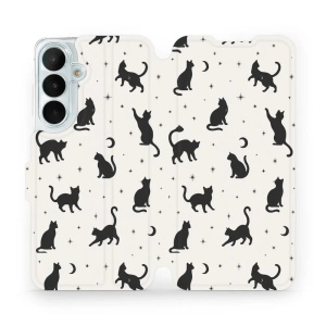 Flip pouzdro na mobil Samsung Galaxy S26 FE - Mobiwear V162S, noční kočičky