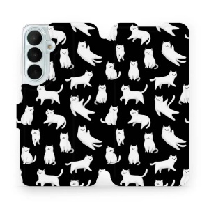 Flip pouzdro na mobil Samsung Galaxy S26 FE - Mobiwear V163S, bílé kočičky