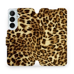 Flip pouzdro na mobil Samsung Galaxy S26 FE - Mobiwear VA33P, leopardí vzor