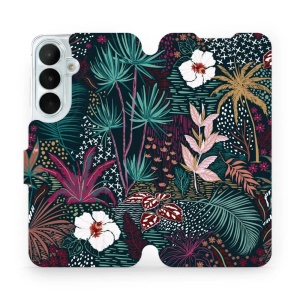 Flip pouzdro na mobil Samsung Galaxy S26 FE - Mobiwear VP13S, temná flóra