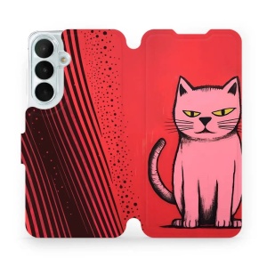 Flip pouzdro na mobil Samsung Galaxy S26 FE - Mobiwear VP54S, kocourek
