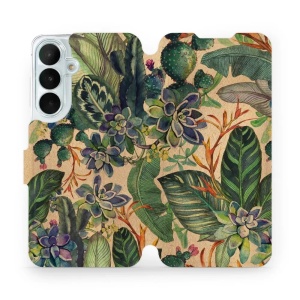 Flip pouzdro na mobil Samsung Galaxy S26 FE - Mobiwear VP05S, sukulenty