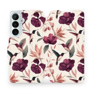 Flip pouzdro na mobil Samsung Galaxy S26 FE - Mobiwear VB07S, kolibříci v květinách