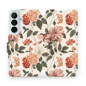 Flip pouzdro na mobil Samsung Galaxy S26 FE - Mobiwear VB12S, květiny ve stylu 50. let