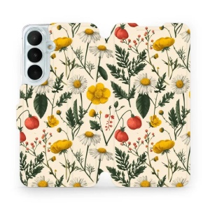 Flip pouzdro na mobil Samsung Galaxy S26 FE - Mobiwear VB14S, heřmánky a pryskyřníky