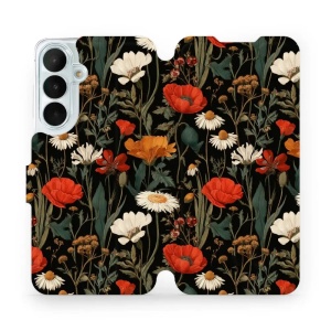 Flip pouzdro na mobil Samsung Galaxy S26 FE - Mobiwear VB15S, máky na černém