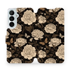 Flip pouzdro na mobil Samsung Galaxy S26 FE - Mobiwear VB16S, pivoňky a motýli