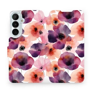 Flip pouzdro na mobil Samsung Galaxy S26 FE - Mobiwear VB20S, akvarelové máky