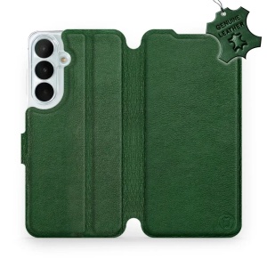 Kožené flip pouzdro na mobil Samsung Galaxy S26 FE - Mobiwear - zelené