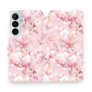Flip pouzdro na mobil Samsung Galaxy S26 FE - Mobiwear VB18S, magnolie v pudrově růžové