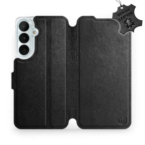 Kožené flip pouzdro na mobil Samsung Galaxy S26 FE - Mobiwear - černé