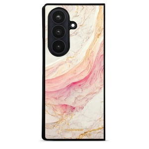 Lesklý kryt na mobil Samsung Galaxy Z Fold8 Ultra - Mobiwear Glossy G027G, růžový a zlatavý mramor
