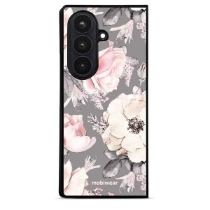 Lesklý kryt na mobil Samsung Galaxy Z Fold8 Ultra - Mobiwear Glossy G034G, květy na šedém pozadí