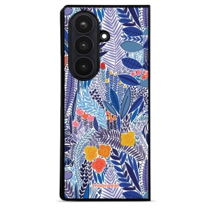 Lesklý kryt na mobil Samsung Galaxy Z Fold8 Ultra - Mobiwear Glossy G037G, modrá květena