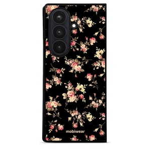 Lesklý kryt na mobil Samsung Galaxy Z Fold8 Ultra - Mobiwear Glossy G039G, květy na černé