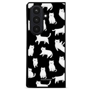 Lesklý kryt na mobil Samsung Galaxy Z Fold8 Ultra - Mobiwear Glossy G163G, bílé kočky