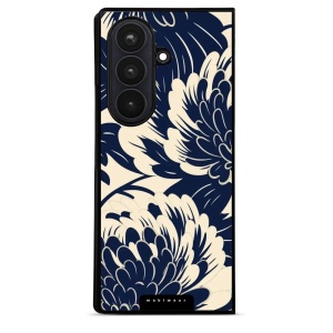 Lesklý kryt na mobil Samsung Galaxy Z Fold8 Ultra - Mobiwear Glossy GA40G, modré a béžové květy