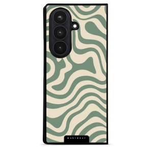 Lesklý kryt na mobil Samsung Galaxy Z Fold8 Ultra - Mobiwear Glossy GA57G, zelené a béžové zkrouceniny