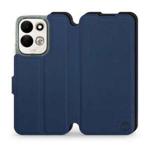 Flip pouzdro Mobiwear Semiš na mobil Xiaomi Redmi 17 - modré & černé