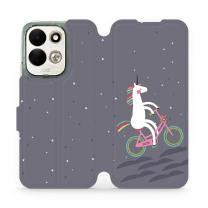 Flip pouzdro na mobil Xiaomi Redmi 17 - Mobiwear V024P, jednorožec na kole