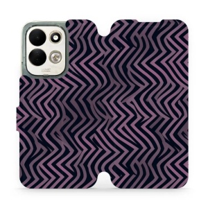 Flip pouzdro na mobil Xiaomi Redmi 17 - Mobiwear VA55S, fialové klikyháky