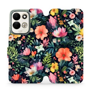 Flip pouzdro na mobil Xiaomi Redmi 17 - Mobiwear VP48S, pestré kvítky