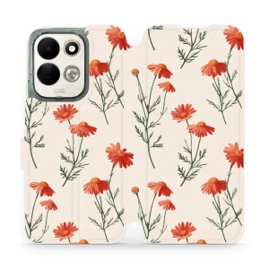 Flip pouzdro na mobil Xiaomi Redmi 17 - Mobiwear VB13S, větvičky heřmánku