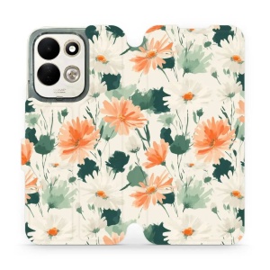 Flip pouzdro na mobil Xiaomi Redmi 17 - Mobiwear VB22S, akvarelové sedmikrásky