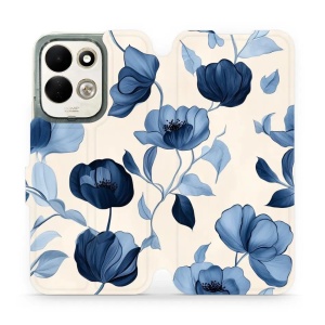 Flip pouzdro na mobil Xiaomi Redmi 17 - Mobiwear VP73S, modrá krása květů